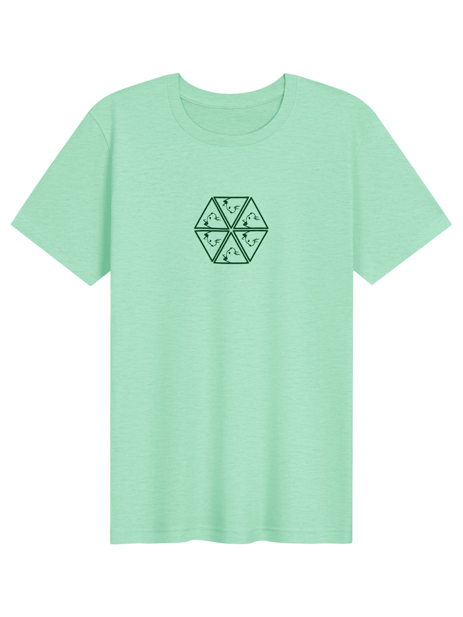 Mirror Image of a Cat in Dark Green |FEM FIT product image (1)