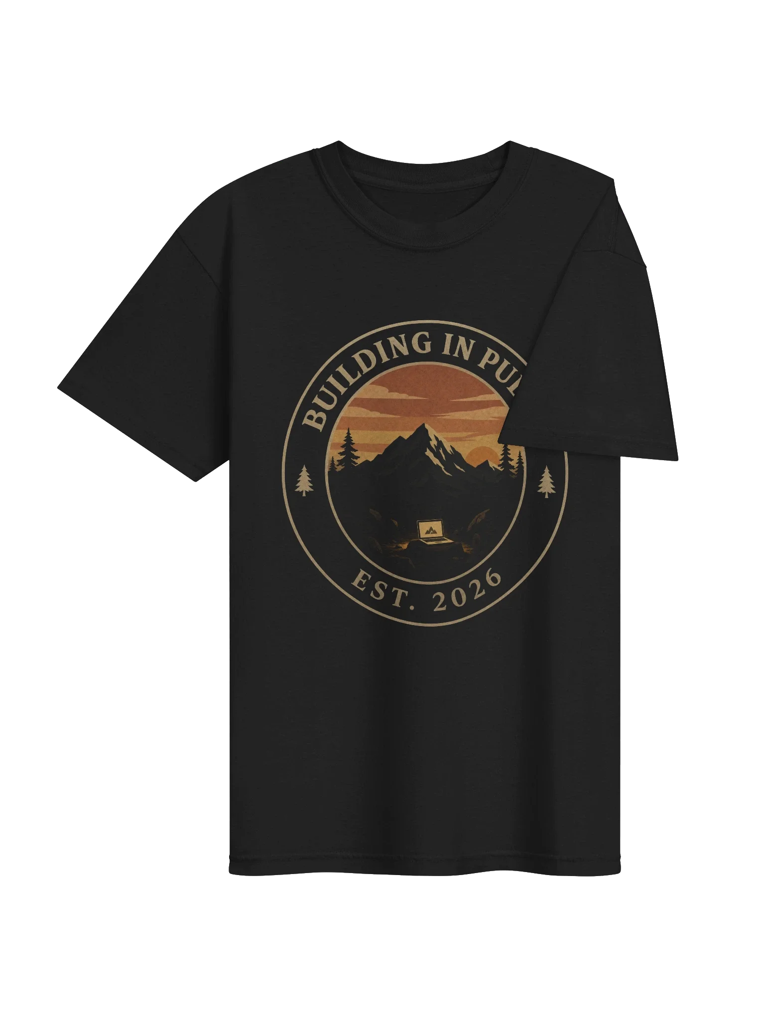 Building in Public Badge Tee — view 4