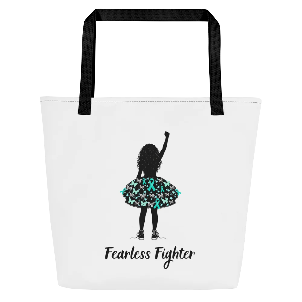 Ovarian Cancer - Fearless Fighter Tote Bag product image (3)