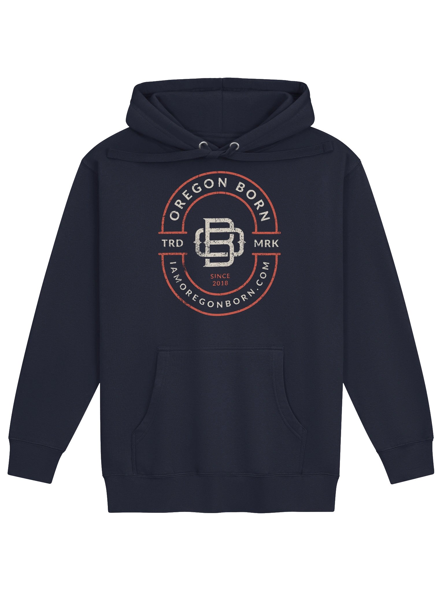 Oregon Born Monogram Hoodie (Front Print) product image (1)