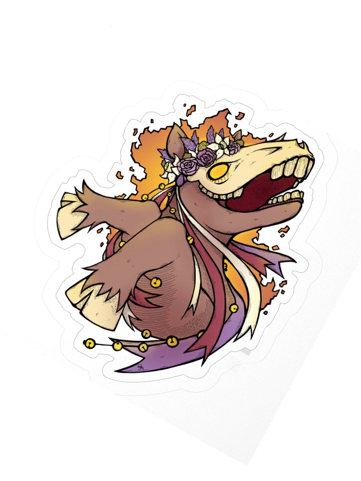 Year of the Horse, Mari Lwyd Sticker! product image (6)