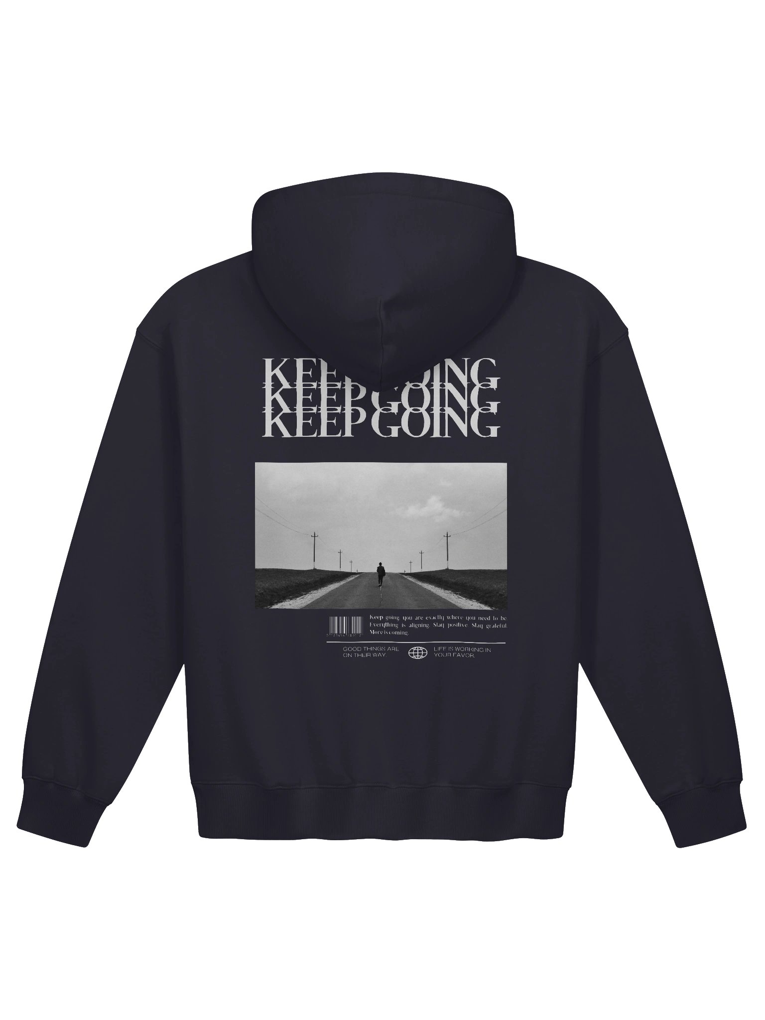 Keep Going Hoodie Men - Ink Blue product image (2)