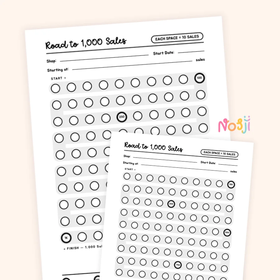 Road to 1,000 Sales Printable Sales Tracker product image (1)