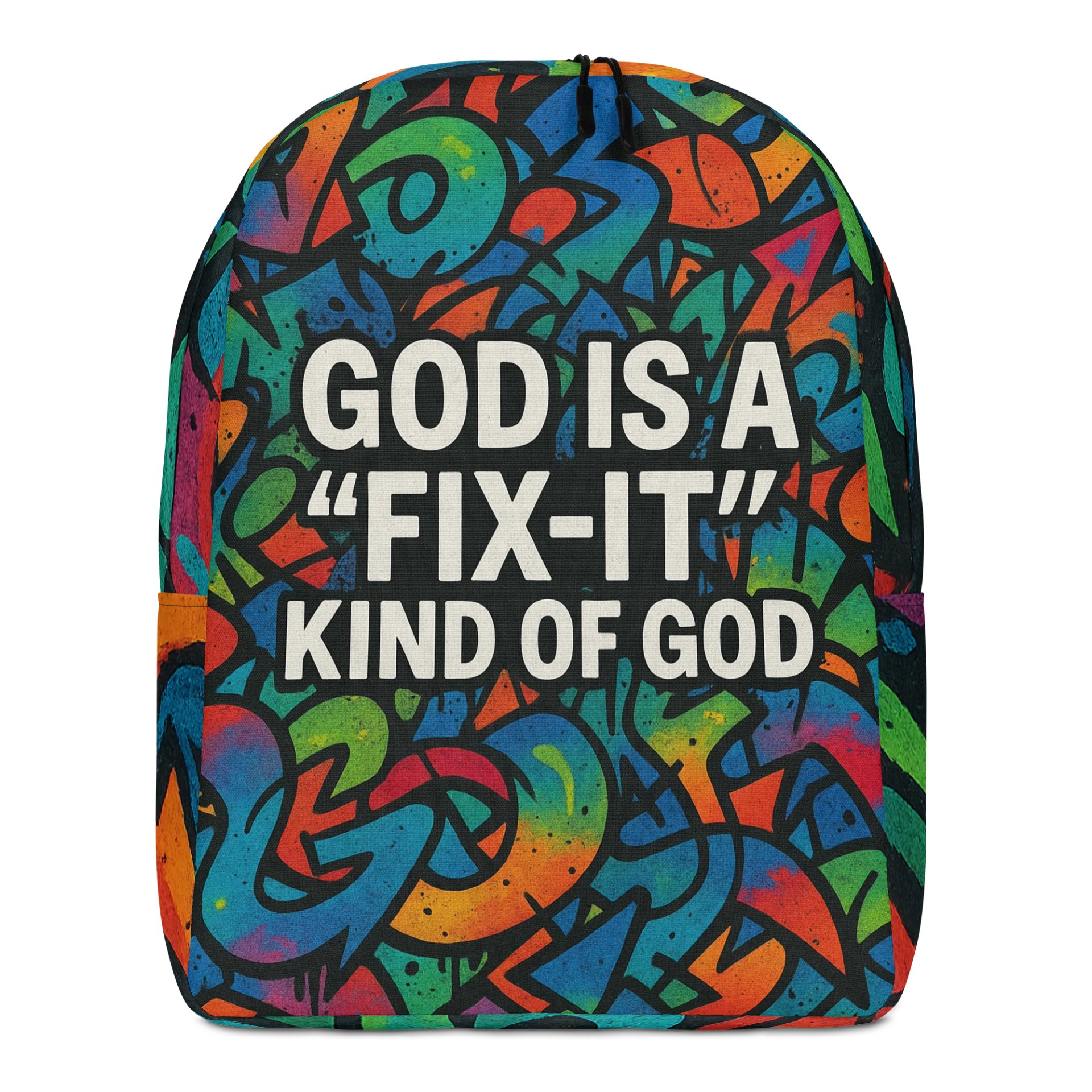 God Is a “Fix-It” Kind of God Backpack – Bold Graffiti Style product image (2)