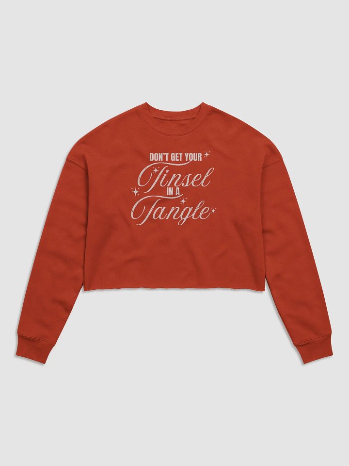 Tinsel in a Tangle Christmas Crop Sweatshirt🎄 product image (2)