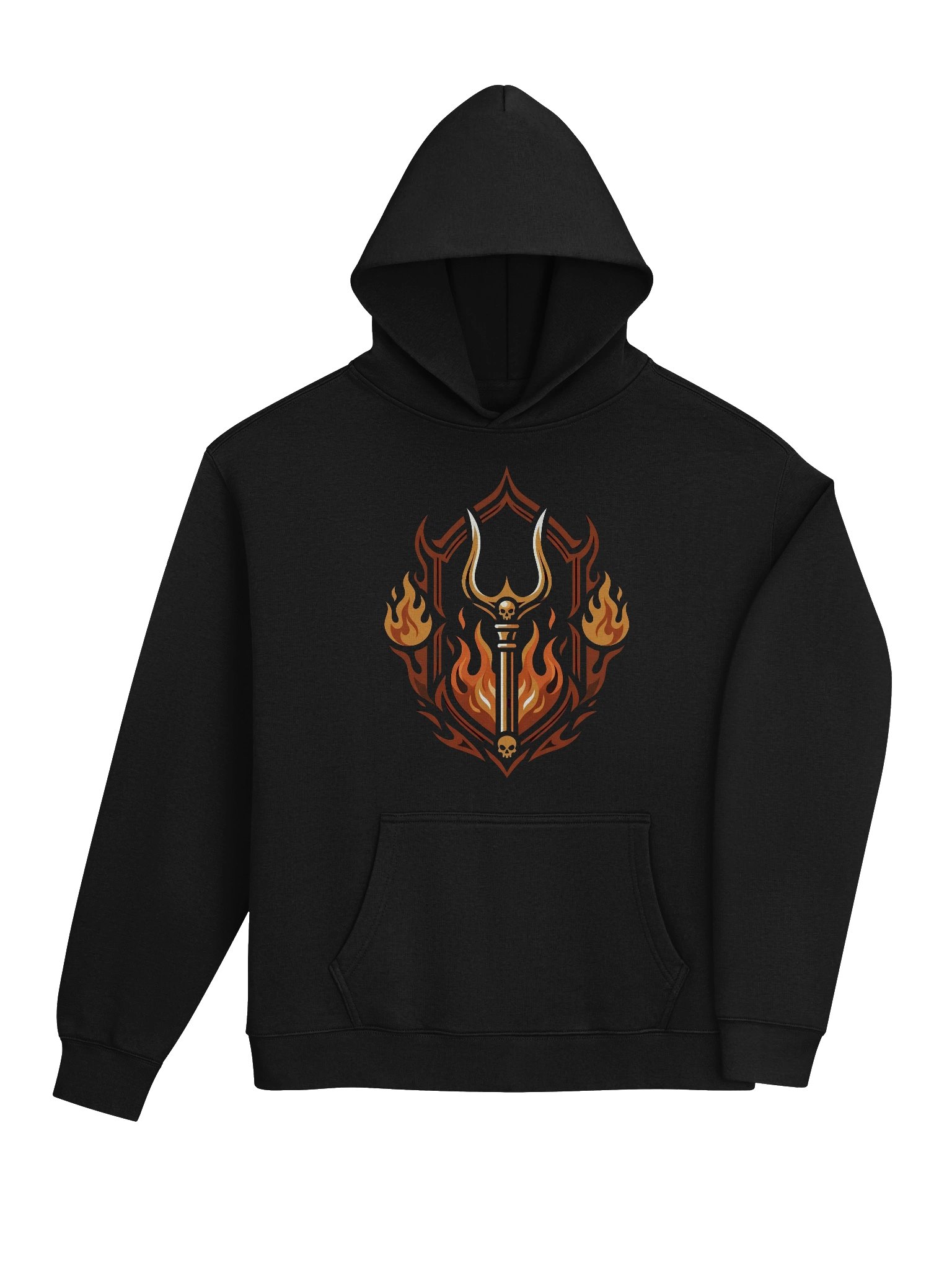 Hades Trident Flame Hoodie – Greek Mythology Streetwear Pullover product image (6)