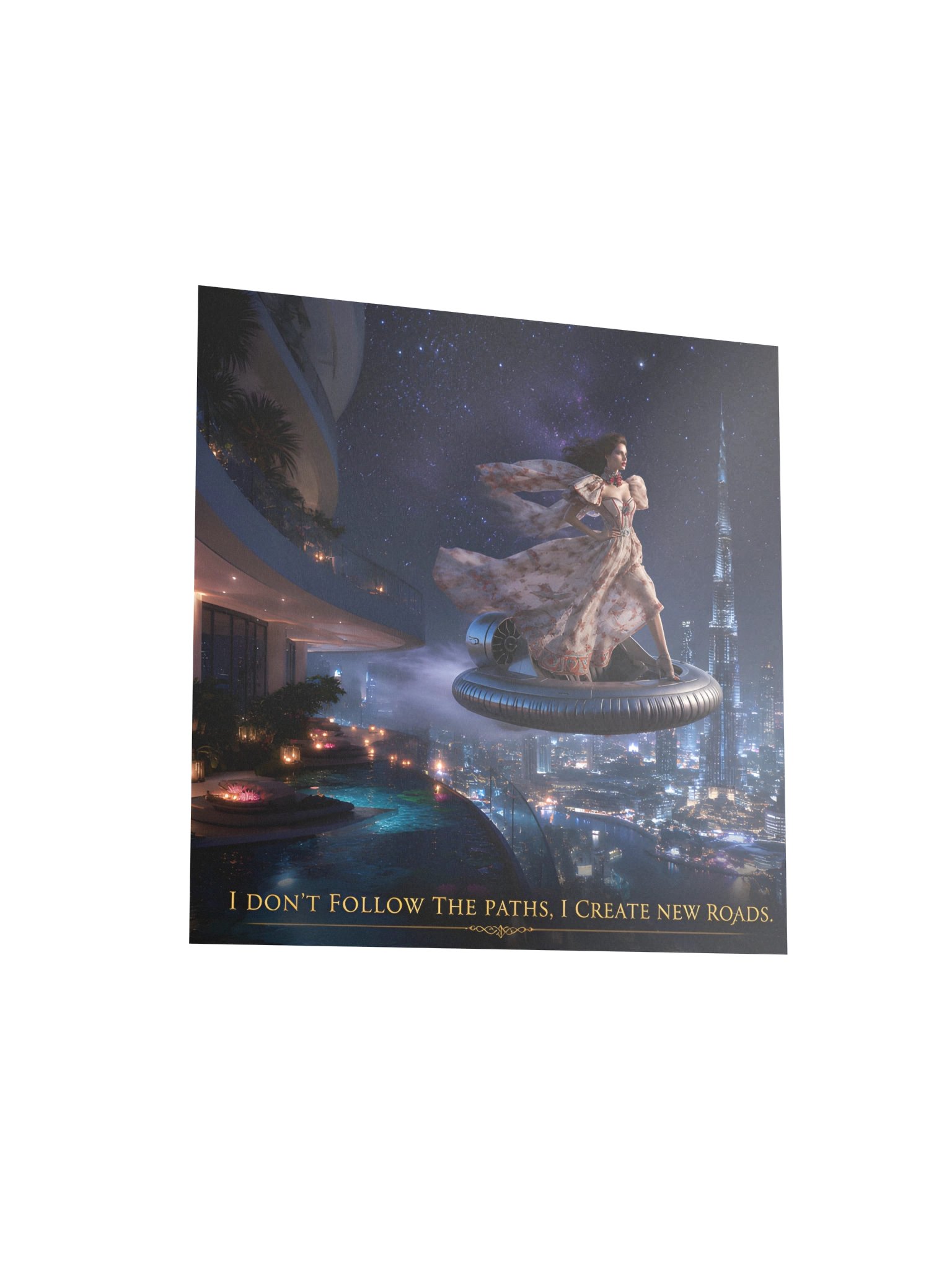 Futuristic Woman Empowerment Poster, Future Tech, Gamer & Entrepreneur 10x10 Digital Art product image (5)