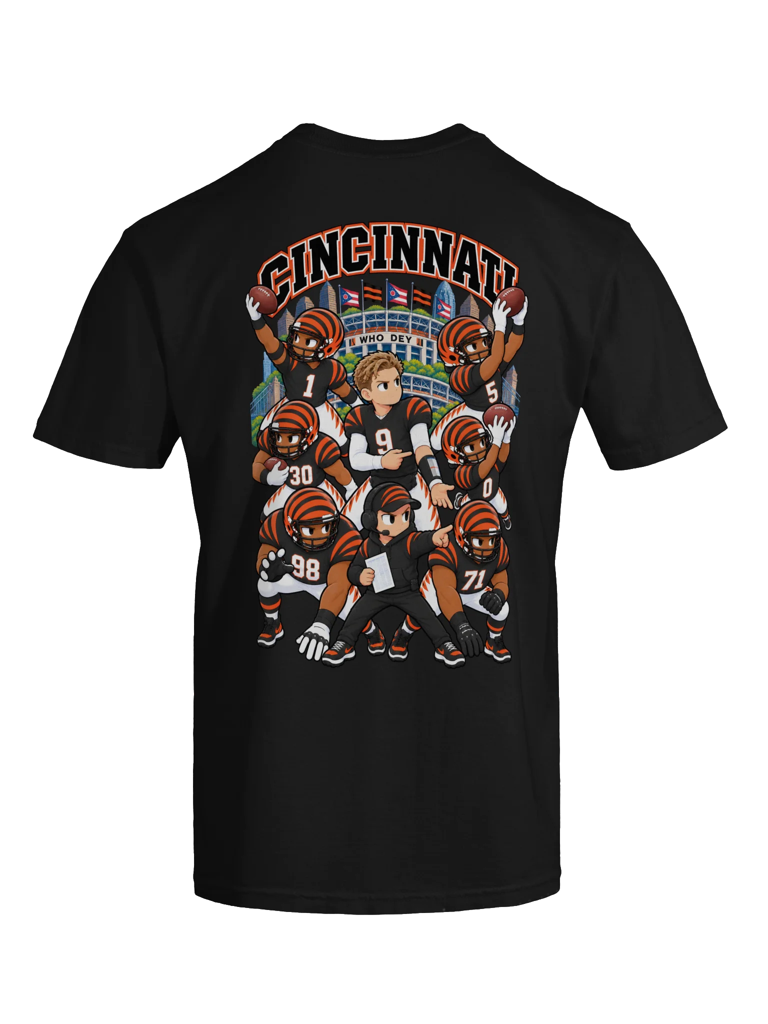 Cincinnati Football 2026 Animated Player Back Print T-Shirt product image (11)