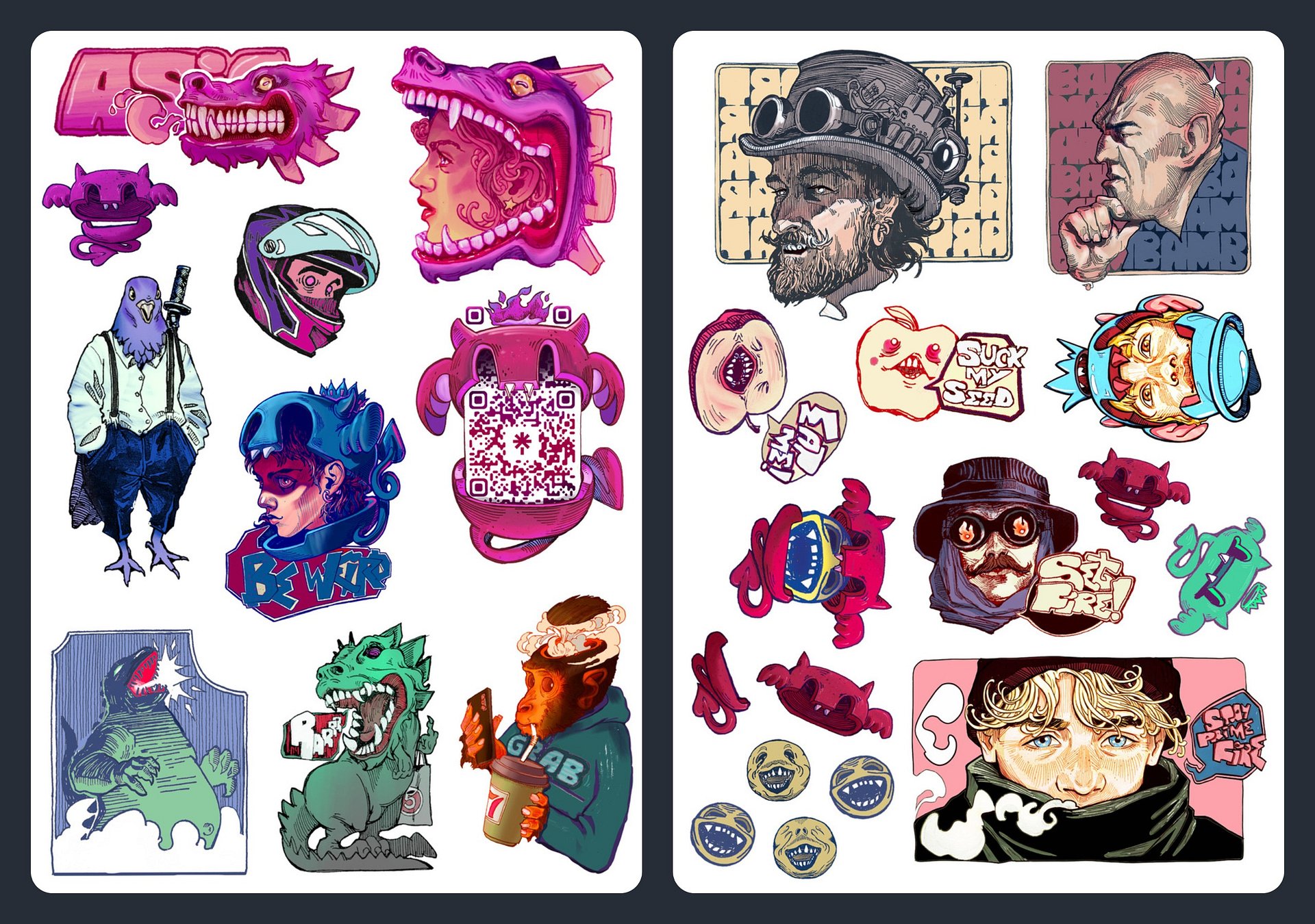 "All stickers" 20 stickerset A5 product image (7)