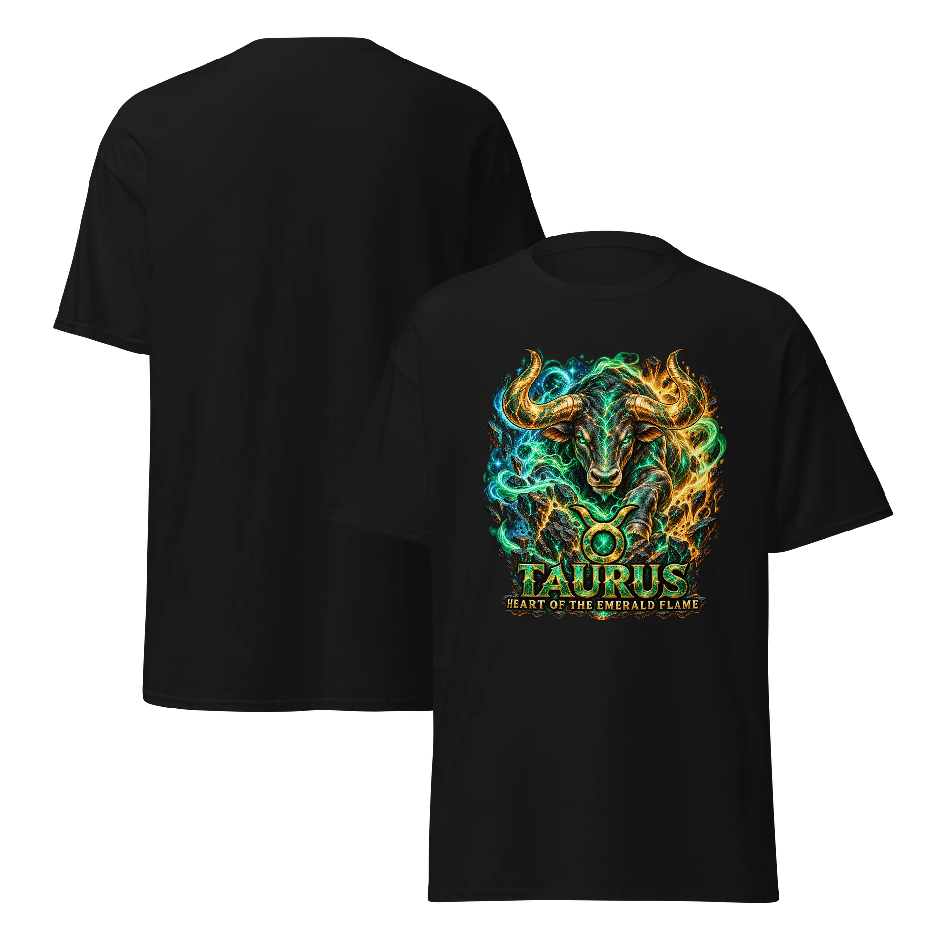 Heart of the Emerald Flame — Taurus Zodiac Tee product image (7)