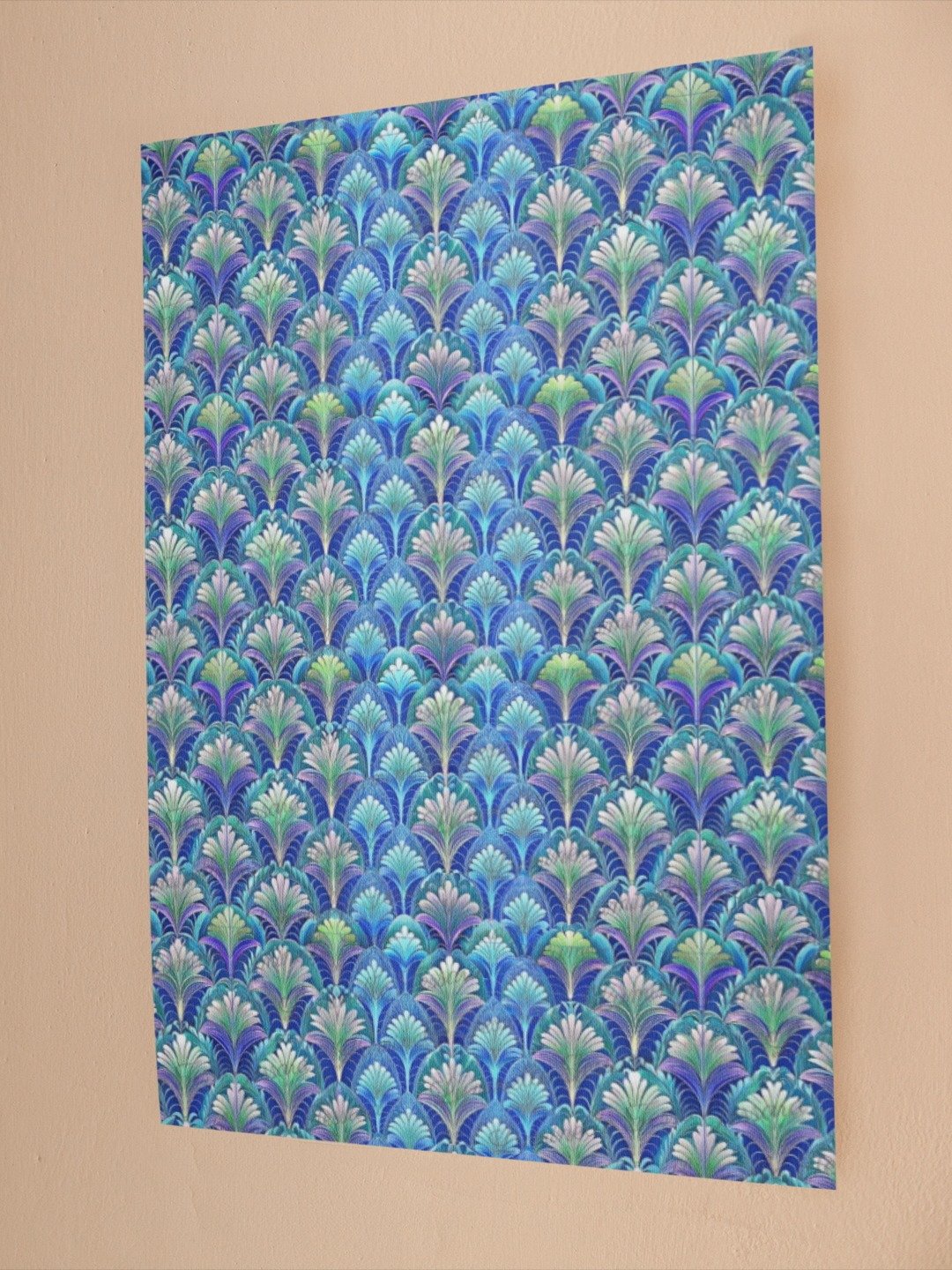 Art Deco Ocean Fan Seamless Digital Backgrounds product image (5)