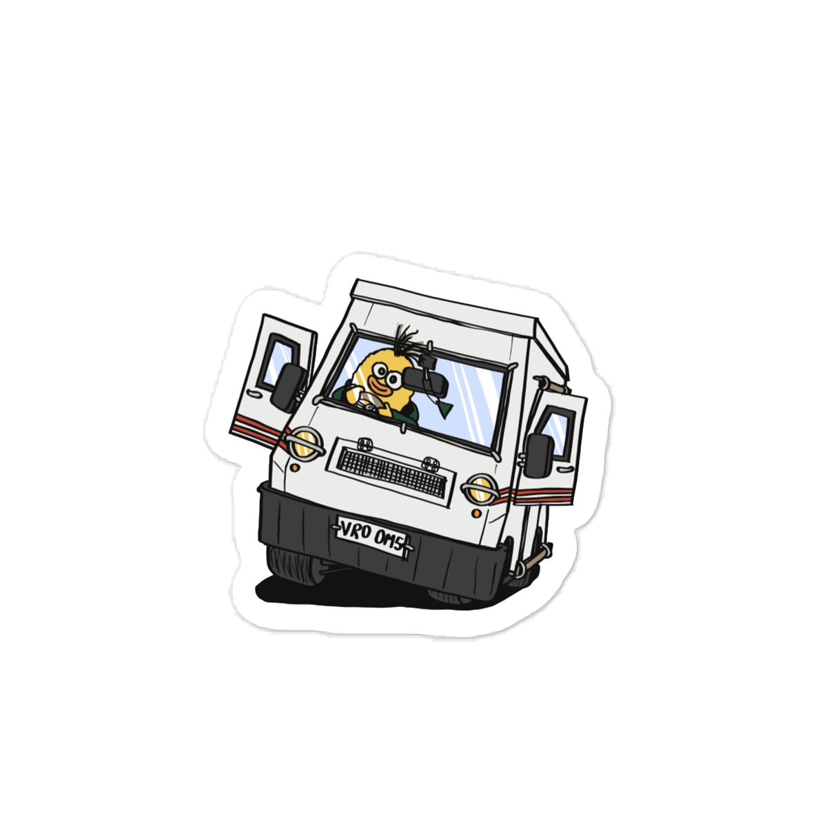 Wheelie Yellow vinyl bumper sticker! | Wheelie Yellow
