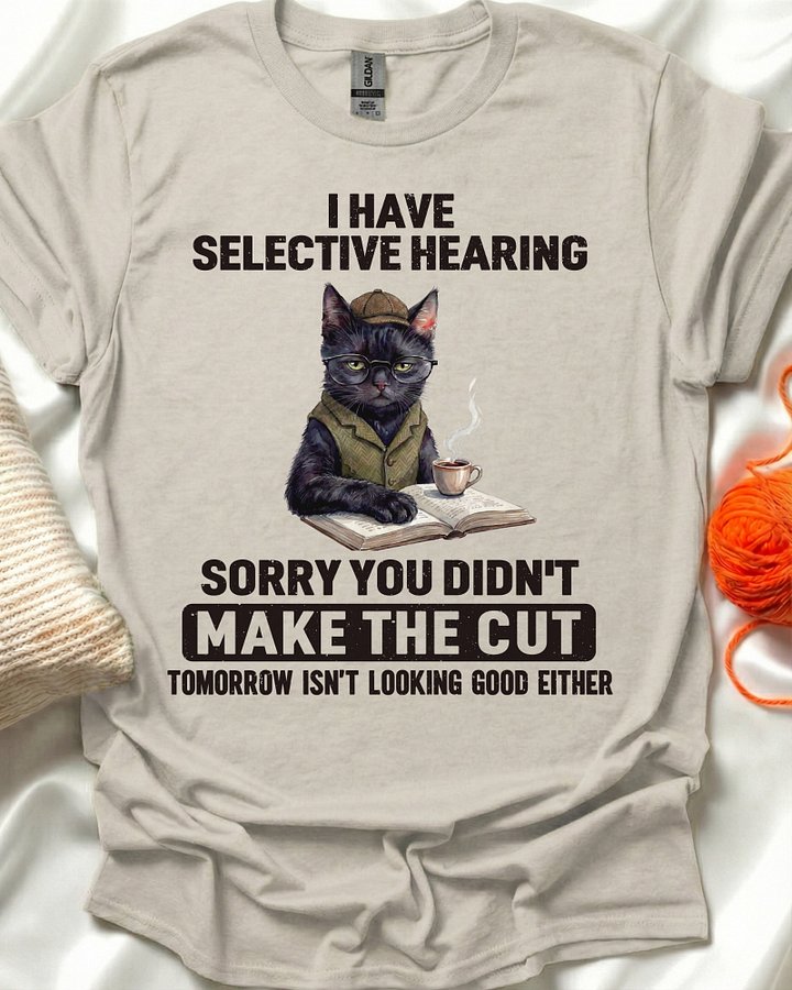 Selective Hearing Cat T-Shirt product image (1)