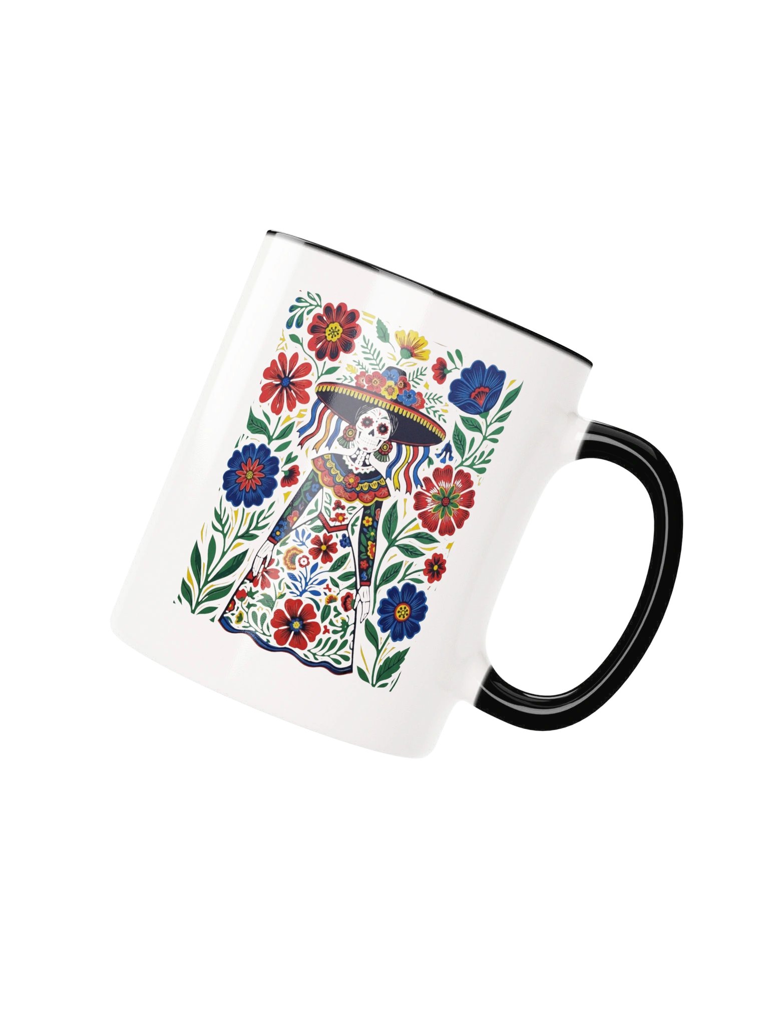 Day of the Dead Floral Skeleton Mug product image (27)