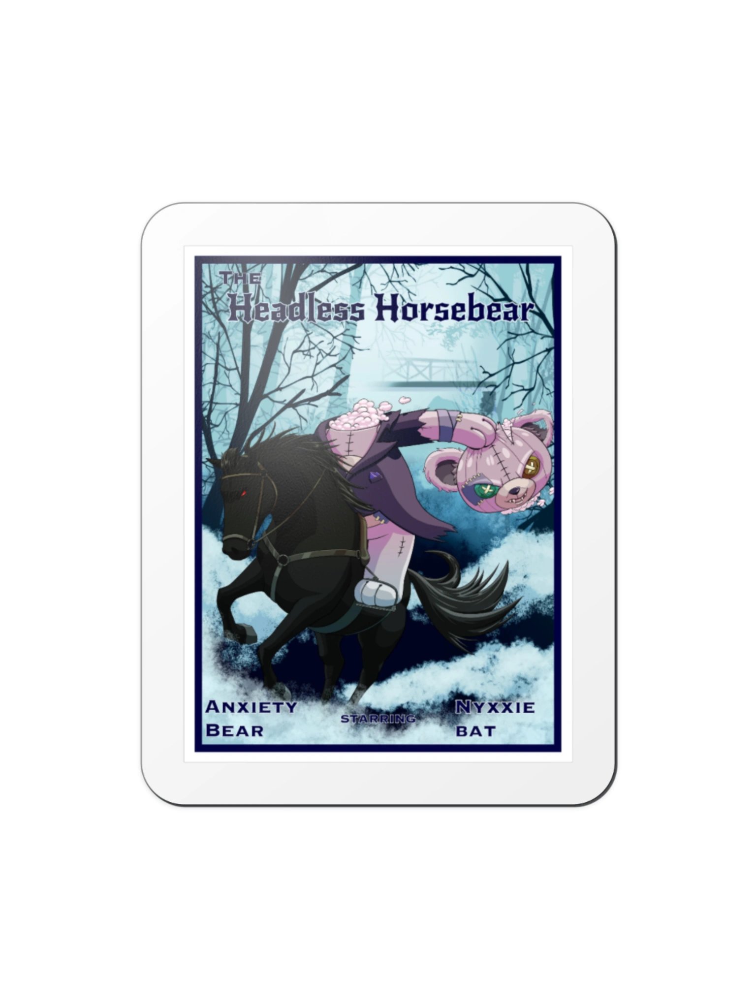 Anxiety Bear Headless Horsebear Movie Magnet product image (1)