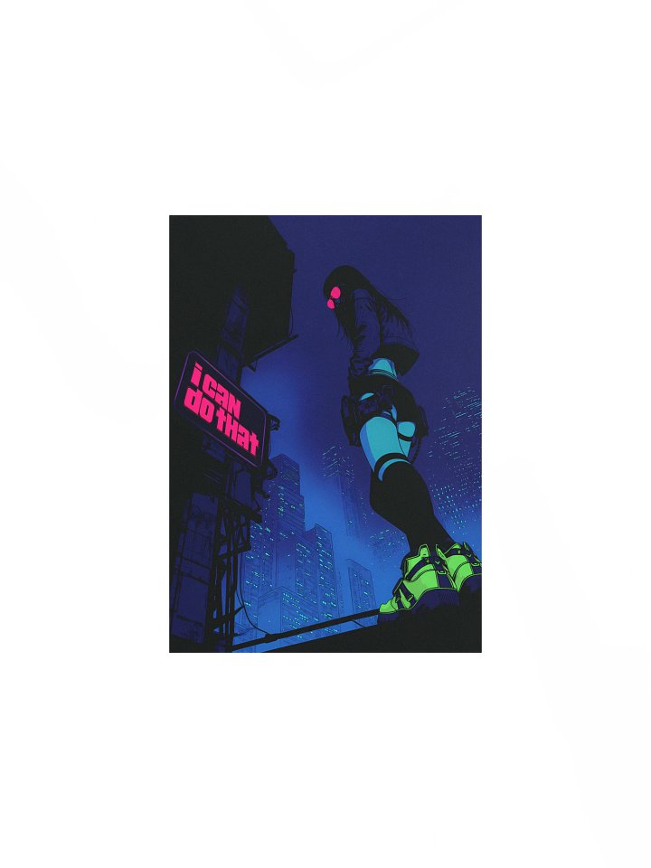 "I can do that" Neon Cyberpunk Matte Poster product image (2)