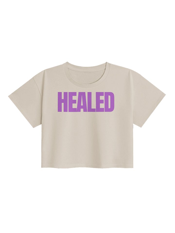 HEALED PURPLE RETRO WOMEN'S PREMIUM CROP TOP product image (7)