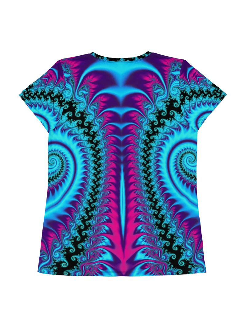 Fractal women's athletic tee - Frost-Fern Forest product image (6)