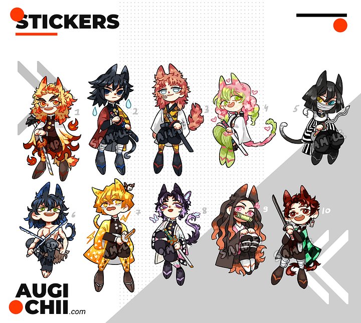🟠Demon Slayer // Matte Die Cut Stickers // ⚠️ LAST CHANCE SALE product image (1)
