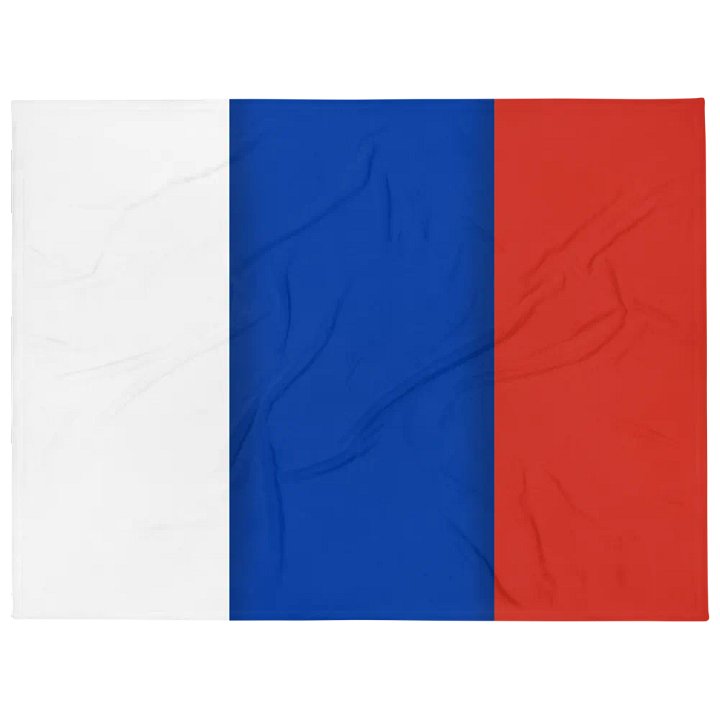 White Blue Red Flag Colored Throw Blanket product image (1)