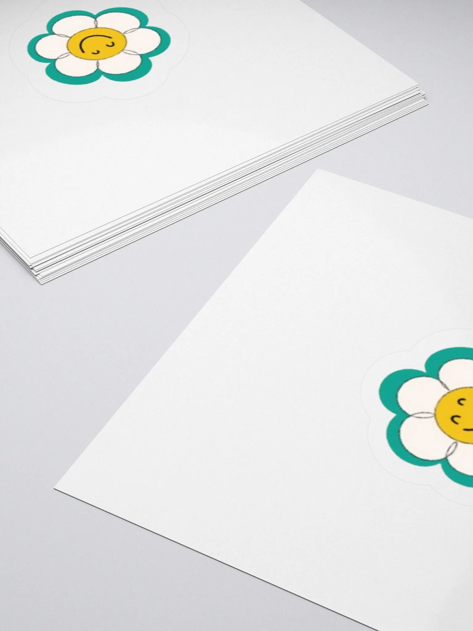 Teal Flower Sticker product image (4)
