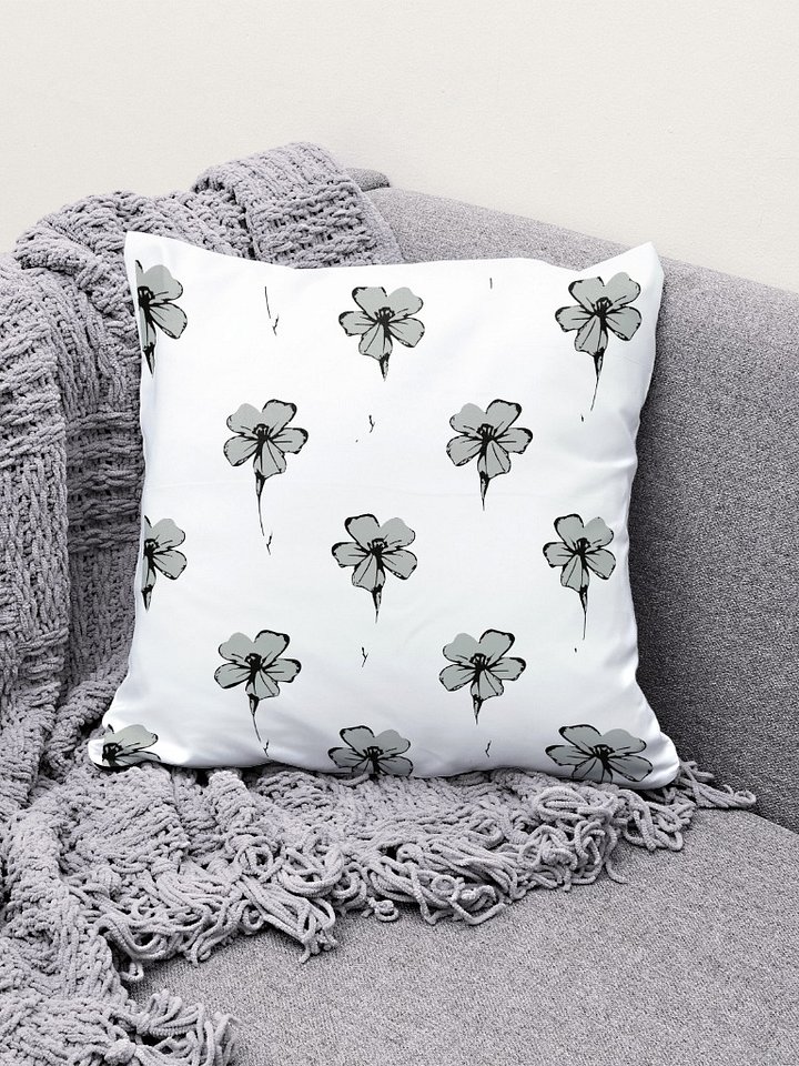 Monochrome Maze Floral Pillow product image (1)