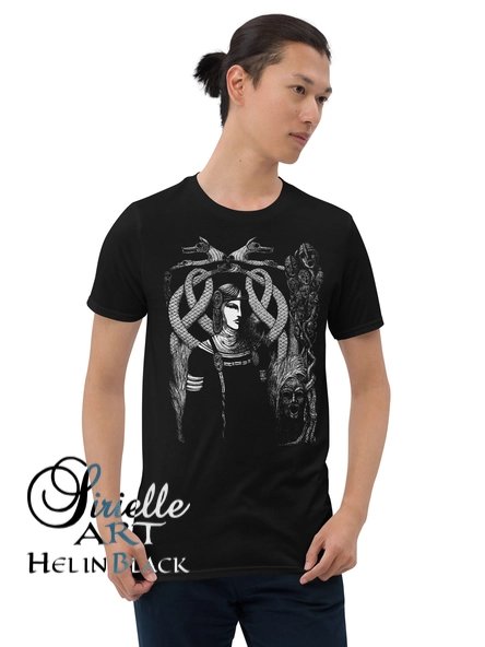 Hel in Black · Relaxed Fit Unisex Softstyle T-Shirt product image (1)