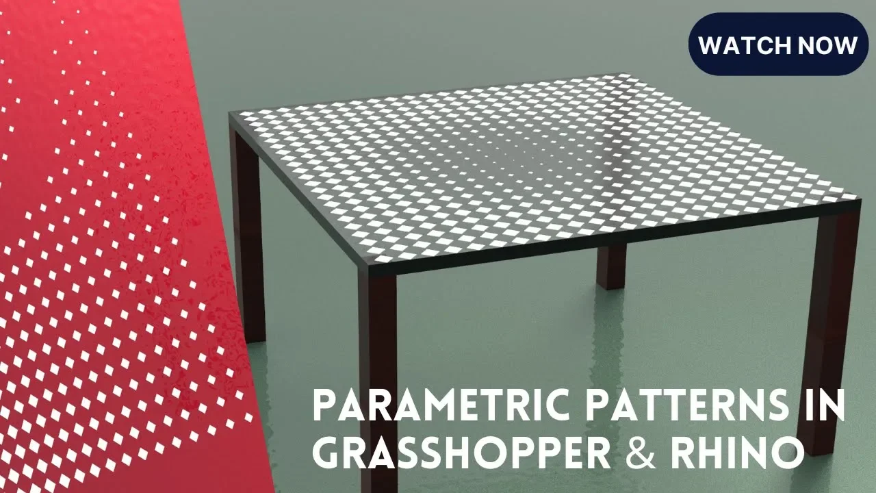 Parametric Pattern Table Design Grasshopper Rhino Files Download product image (1)