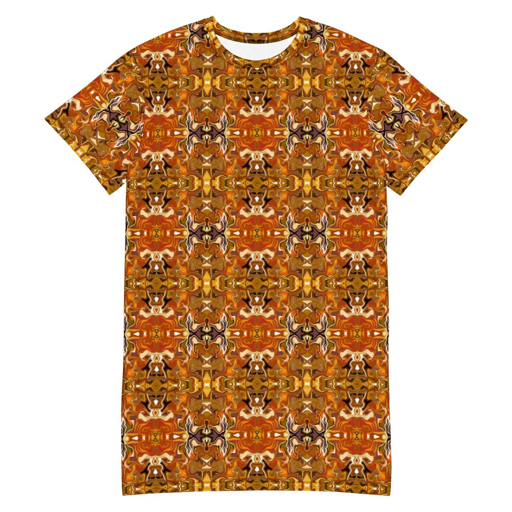 Brown African Inspired T-Shirt Dress product image (2)