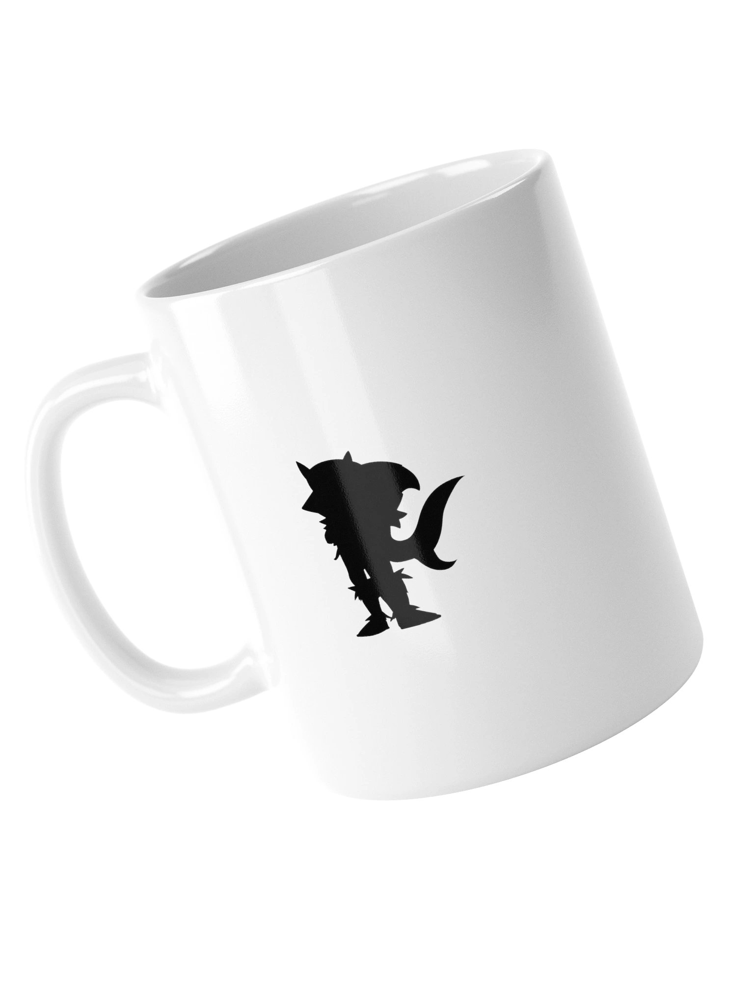 JWK Jojo Studio Shark Graphic White Glossy Mug | Creator Drinkware product image (5)