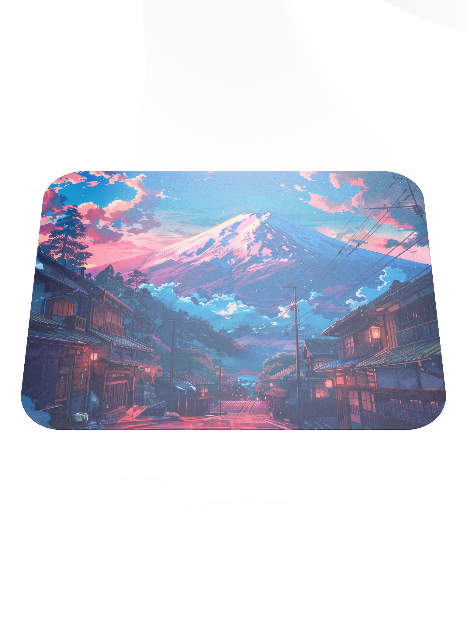 Mountain Village Anime Style Mouse Pad by Treasure Pie product image (3)