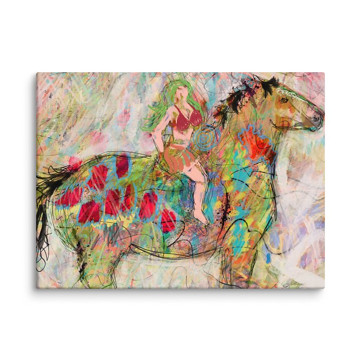 Bikini Lady on Horse Canvas product image (2)