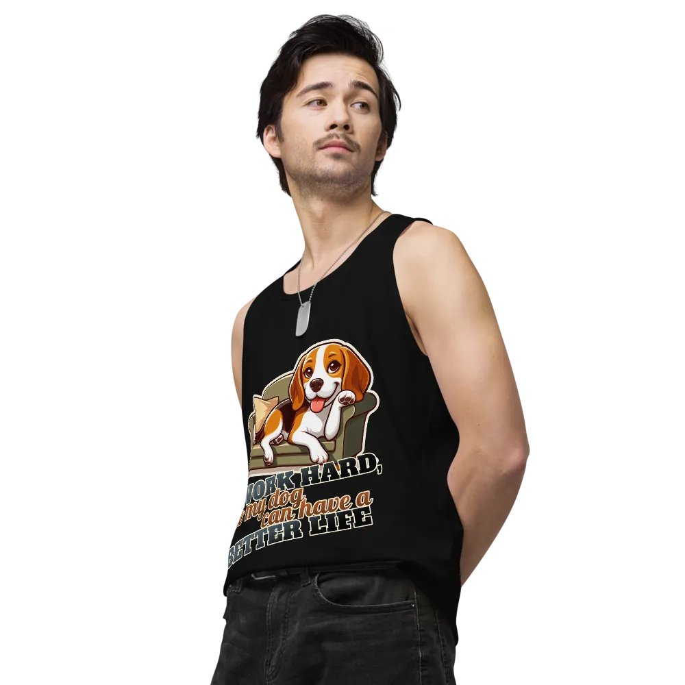 Work Hard - Beagle sofa - Tank top product image (11)