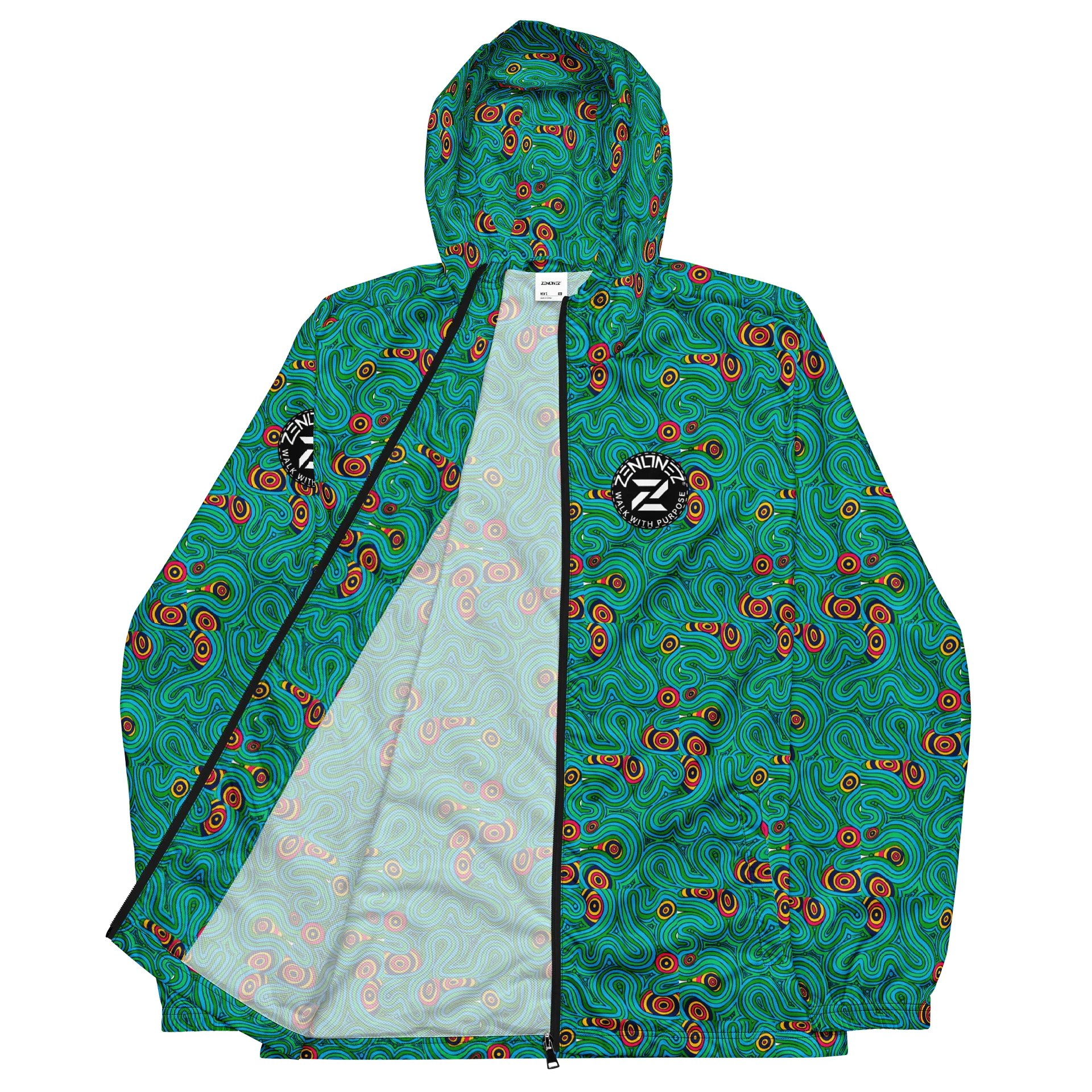 Malachite Dreams 2 Unisex Windbreaker product image (2)
