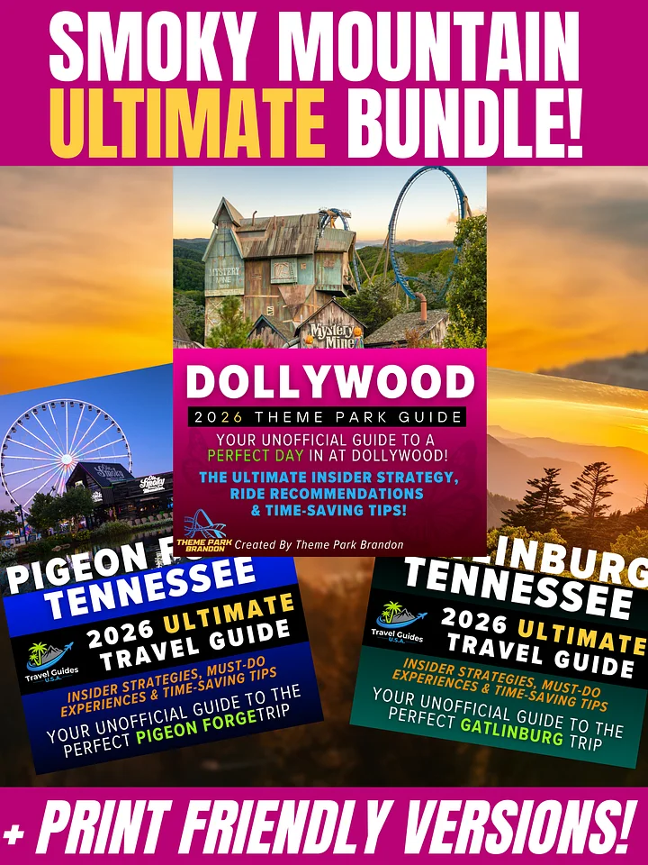 Ultimate Smoky Mountains Travel Bundle 2026 | Printable Digital Guides for Gatlinburg, Pigeon Forge & Dollywood product image (1)