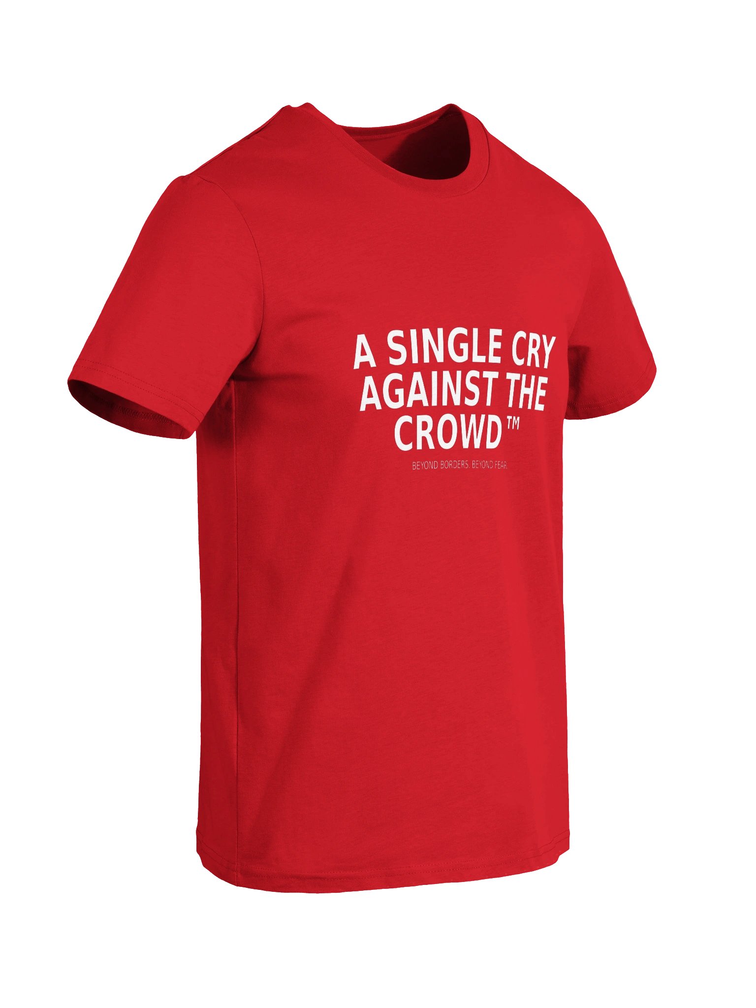 A Single Cry Against the Crowd™ — Signature Organic Red T-Shirt product image (6)