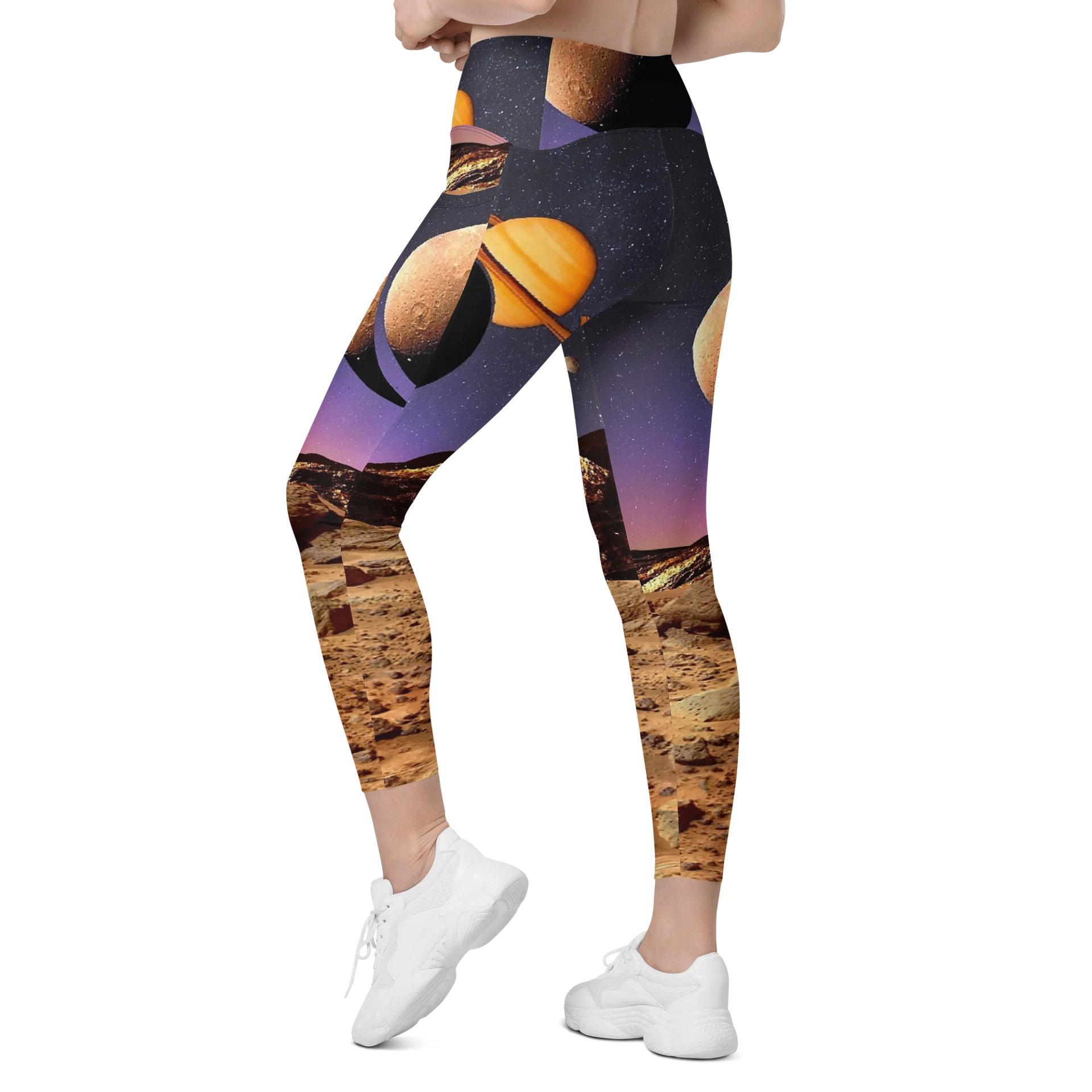 'Floating' Crossover Leggings with Pockets product image (7)