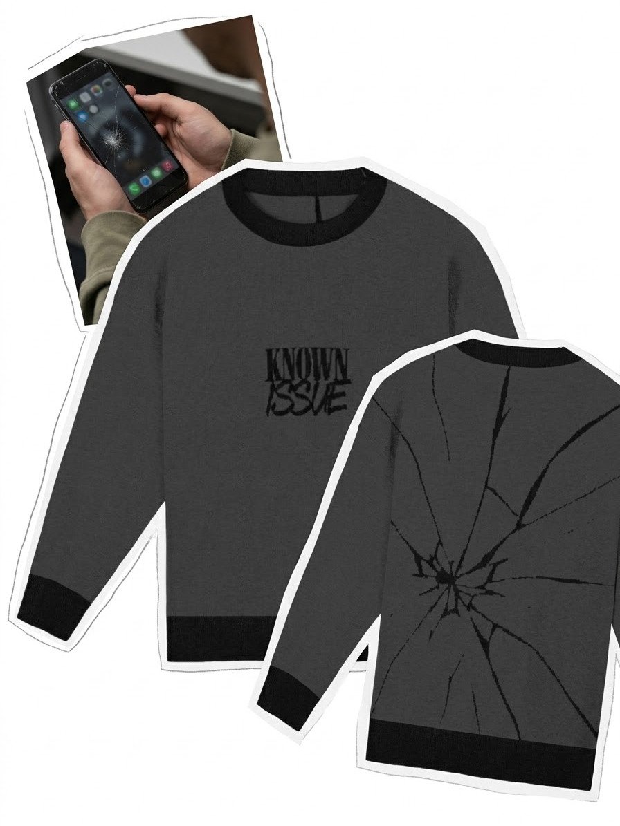Known Issue | Relaxed Fit Jacquard Knit Crewneck | Grunge Streetwear product image (1)