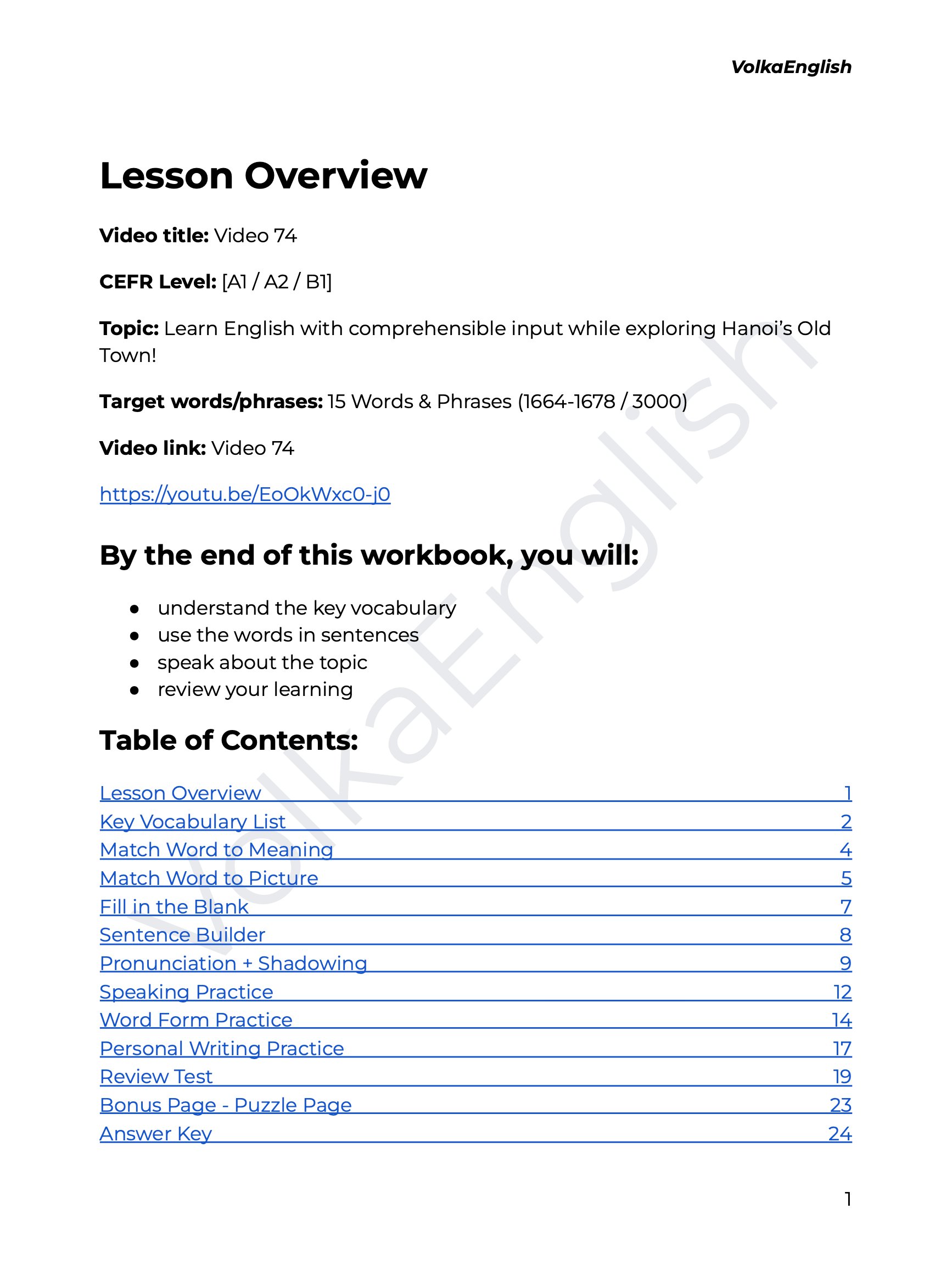 Video 74 Study Pack product image (2)