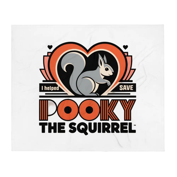 Ultra soft and plushy Blanket: I helped save pooky the squirrel, reds, vegas 30s-60s product image (2)