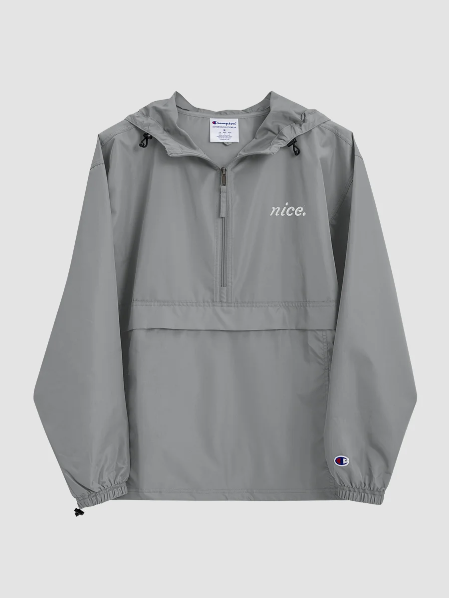 Nice. X Champion Windbreaker (White on Grey) product image (3)