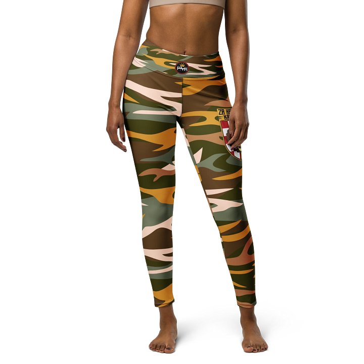 Shield Emblem Camo Yoga Leggings Za Hrvatsku kao tigar product image (1)