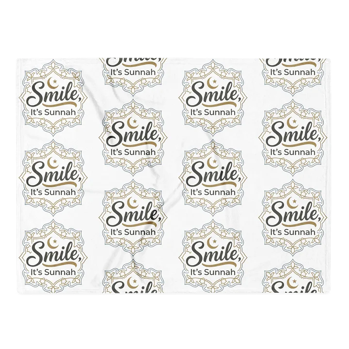 Smile it's Sunnah - Throw Blanket - 3 Sizes product image (1)