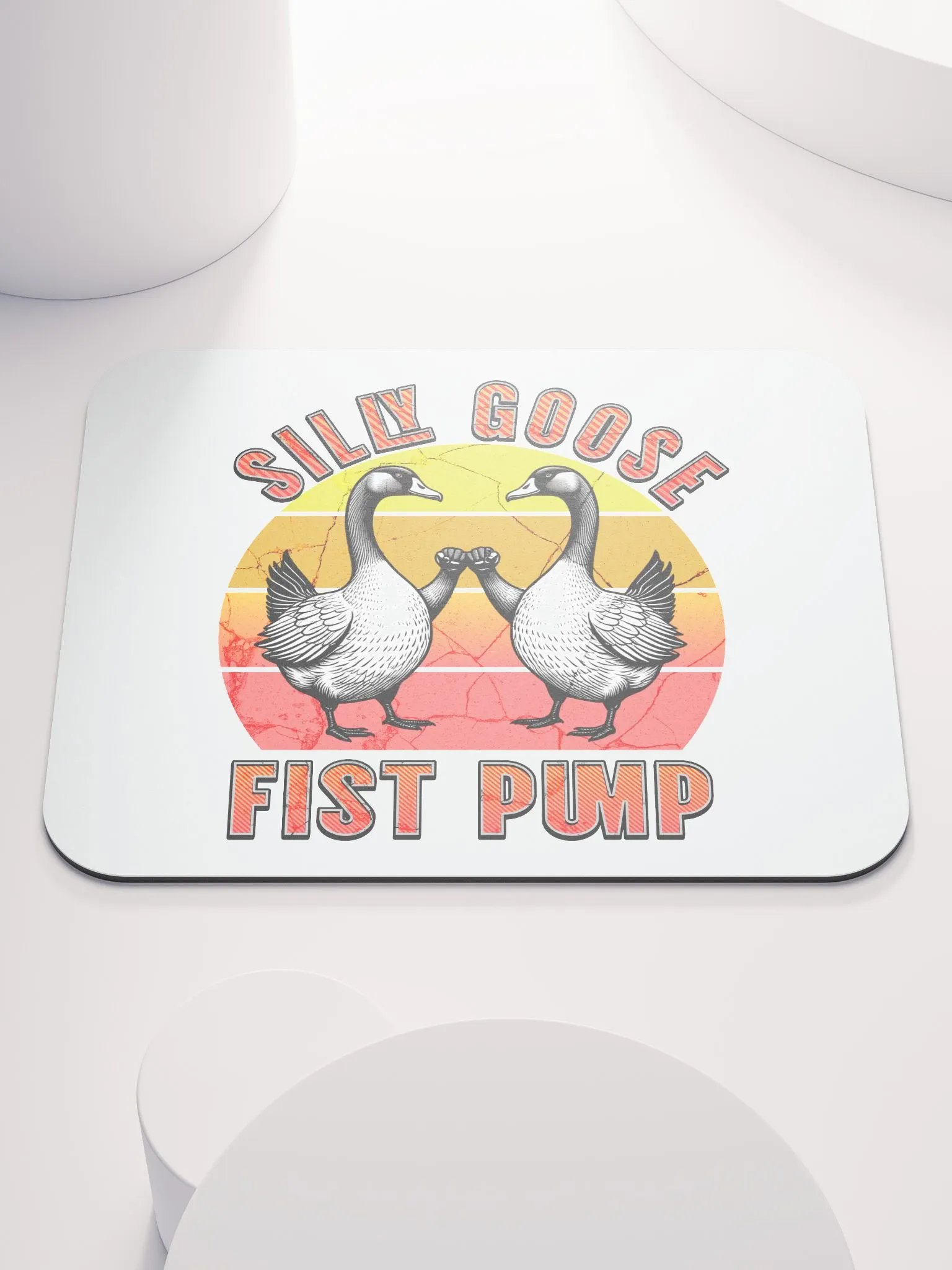 Silly Goose Fist Pump Mouse Pad product image (1)