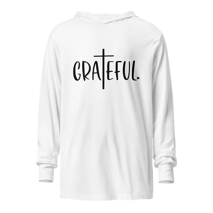 Grateful Vibes Long Sleeve Hooded T-Shirt product image (1)