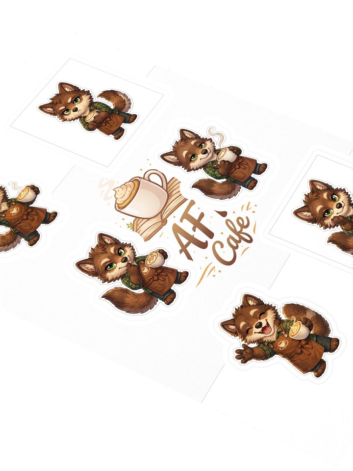 AFK Cafe | Lebaff Barista Sticker Sheet 🦊☕ product image (2)