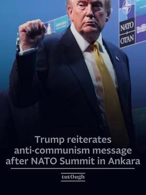 🇺🇸🌐US President Donald Trump spoke to reporters following the 2026 NATO Summit in Ankara, where he was asked about his message to people living under communist and socialist governments, as well as those in democratic countries. He said he wanted “to get the word out” because he believes “what’s forming is communism in the country.” Trump argued that communist systems attract support by promising benefits such as free housing, but said those promises ultimately lead to economic decline and hardship. “Communism is a disaster,” he said, adding that “when you go communist, you never come back.” The comments are consistent with Trump’s recent speeches, in which he has increasingly characterised communism as a threat to the United States. In his Independence Day address, he described communism as “a cancer” and said “America will never be a communist country,” making opposition to communist ideology a recurring theme of his public messaging. ℹ️    @The White House  📸  US president Donald Trump leaves after holding a press conference during the 2026 Nato Leaders Summit in Ankara on Wednesday. (Photo by Win McNamee/Getty Images) #Communism #DonaldTrump #Politics #Geopolitics #WorldNews