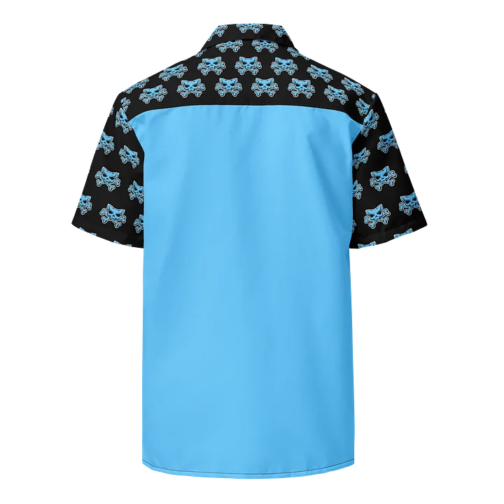 Blue Kat Skull Bowling Shirt product image (2)