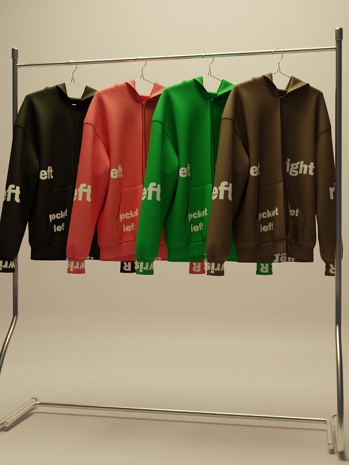 Zip up hoodie with Mild Wind Animation product image (1)