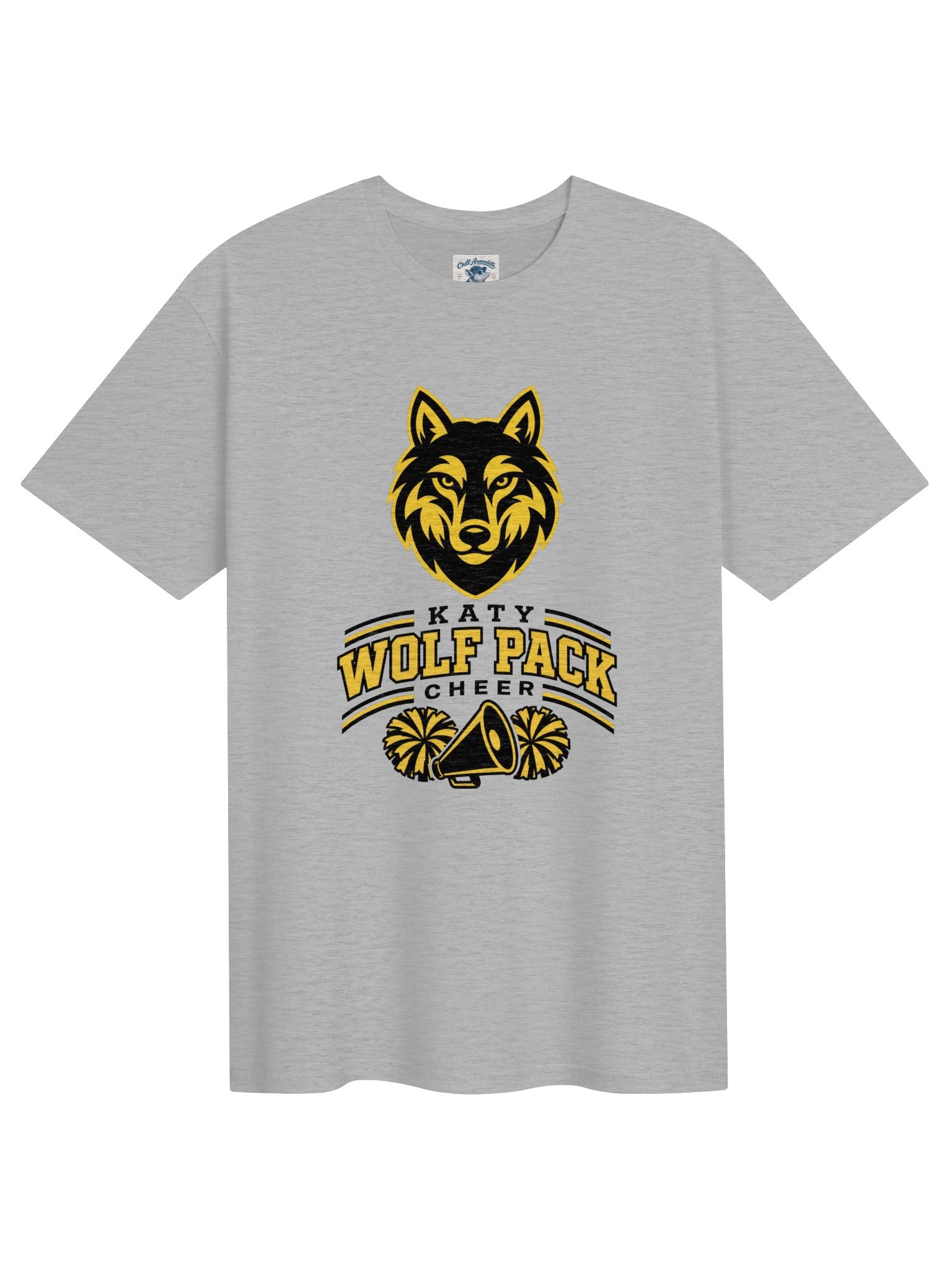 Katy Wolf Pack Cheer Wolf Logo Tee (White or Grey) product image (1)